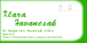 klara havancsak business card