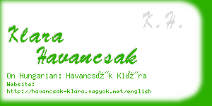 klara havancsak business card